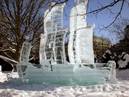 This ice sculpture was created by artists from Canada, France and Poland.